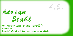 adrian stahl business card